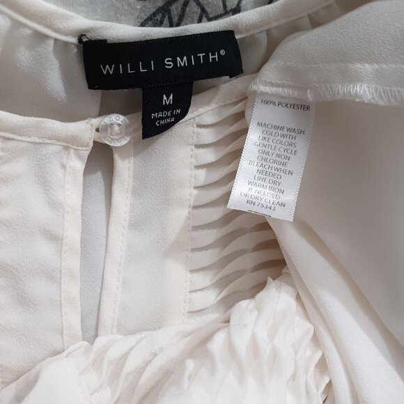 WILLI SMITH Blouse Short Dolman Sleeve Stitched Panel Blouse Top M - Picture 4 of 4